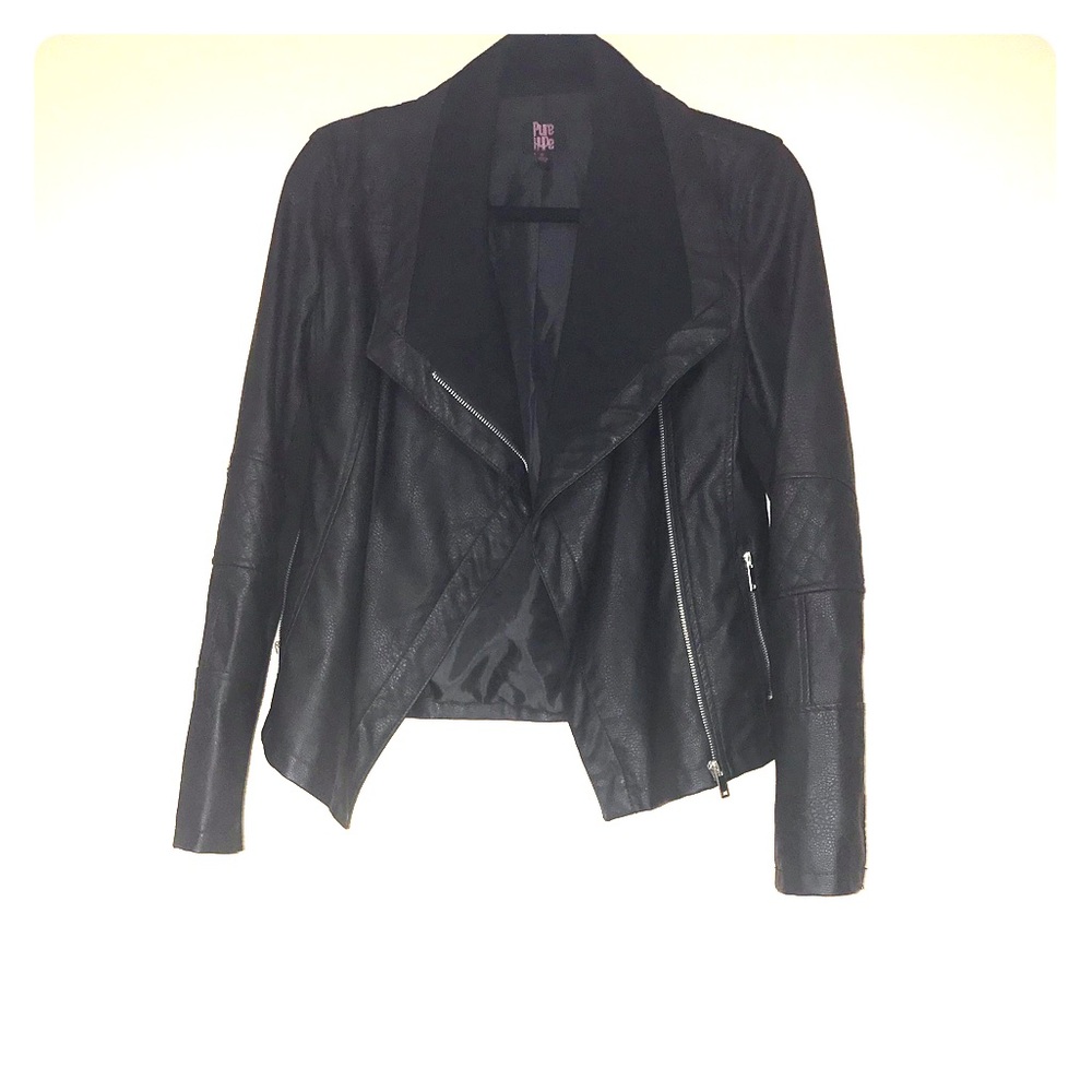 Moto vegan leather jacket